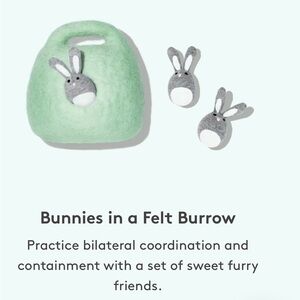 Lovevery Bunnies in a Felt Burrow
